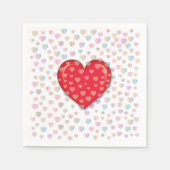 Elegant hartontwerp met hartspkels servet (Voorkant)
