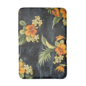 Elegant Hawaiian Oranje Hibiscus Flower Pattern Badmat (Voorkant Verticaal)