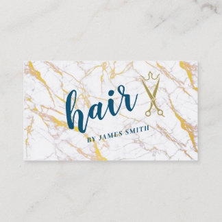 Elegant Hear Style White Marble Visitekaartje