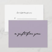 Elegant Heart Beauty Gift Muted Certificate Kaart (Voorkant / Achterkant)