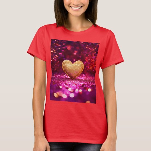Elegant Heart Design T-shirt (Voorkant)