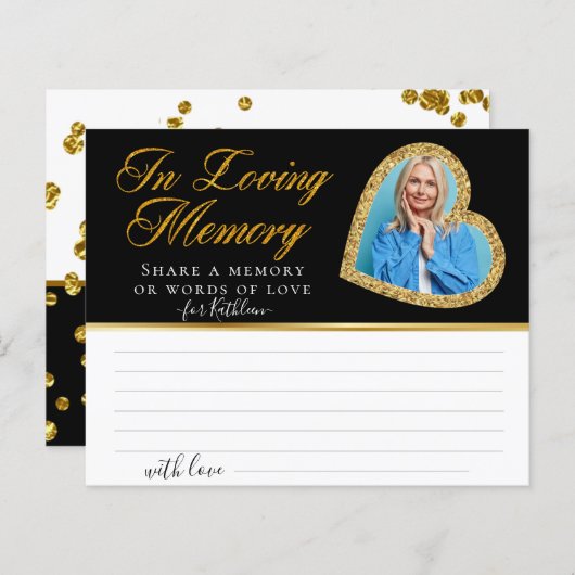 Elegant Heart Photo Partager une carte mémoire fun (Devant / Derrière)