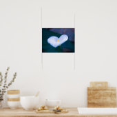 Elegant Heart-Shaped White Calla Lily Poster (Keuken)