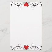 Elegant Heart Tattoo Briefpapier (Voorkant)
