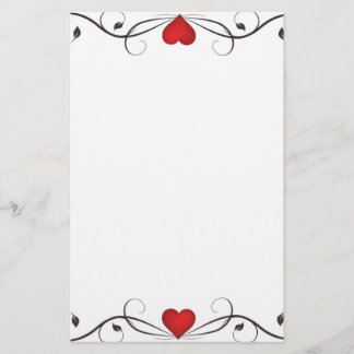 Elegant Heart Tattoo Briefpapier