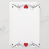 Elegant Heart Tattoo Briefpapier (Voorkant / Achterkant)