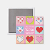 Elegant Heartful Moeder Day Design Magnet Magneet (Voorkant / Achterkant)
