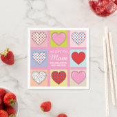 Elegant Heartful Moeder Day Design Servet (Insitu)