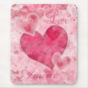 Elegant Hearts Mousepad Muismat