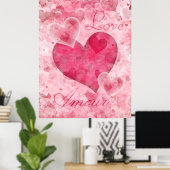Elegant Hearts Poster (Thuiskantoor)