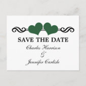 Elegant Hearts sparen het Briefkaart van de Datum, (Voorkant)