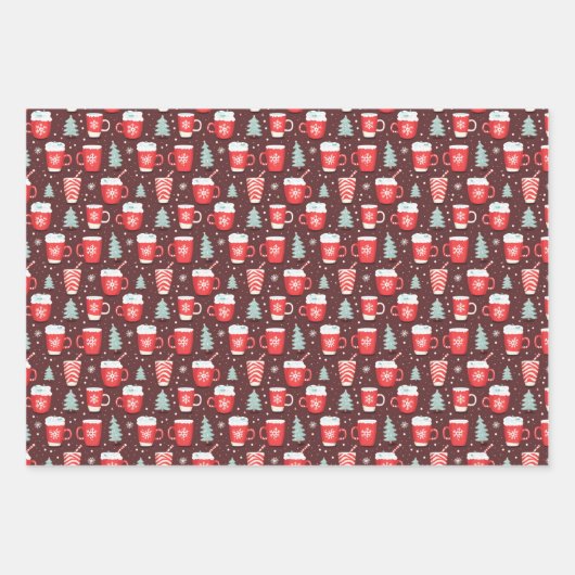 Elegant  Heet Cacao & Snoep Sweets Pattern Inpakpapier Vel (Voorkant 3)