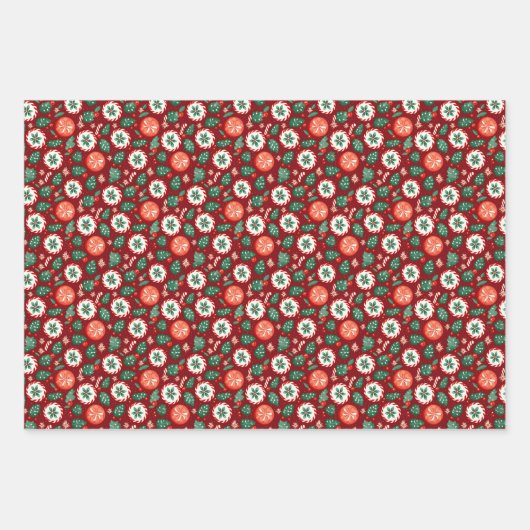 Elegant  Heet Cacao & Snoep Sweets Pattern Inpakpapier Vel (Voorkant)