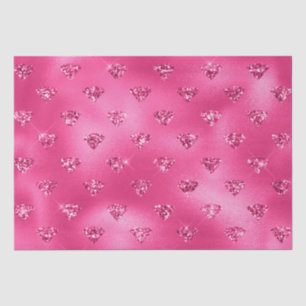 Elegant heet roze glitter diamanten patroon tissuepapier