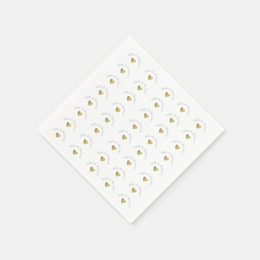 elegant, helder en eenvoudig monogram van de liefd servetten (Hoek)