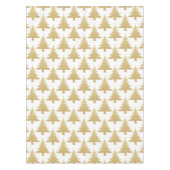 elegant helder goudglitter-kerstboompatroon tafelkleed (Voorkant)