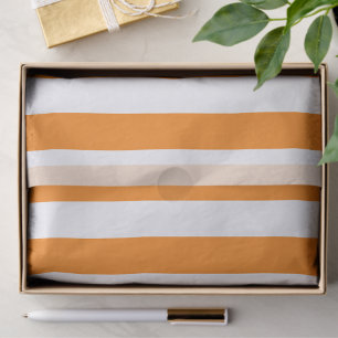 Elegant helder oranje en wit gestreept patroon tissuepapier