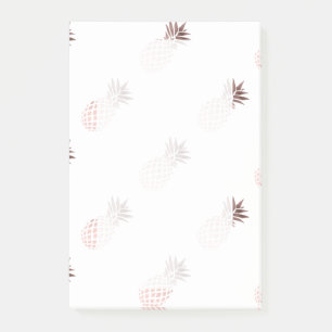elegant, helder roos goud tropische anananas post-it® notes