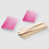 Elegant helder roze bruiloft programma handwaaier (Niet-gemonteerd)