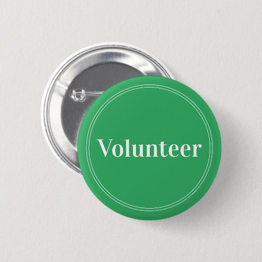 Elegant Heldergroene Pin-back Vrijwillige Buttonne Ronde Button 5,7 Cm (Voorkant /achterkant)
