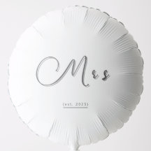 Elégant Helium Balloon - "Mrs" Script Design
