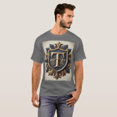 Elegant heraldisch schild t-shirt (Voorkant volledig)