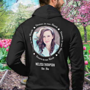 Elegant Herdenking Gepersonaliseerd Foto Memorial Hoodie