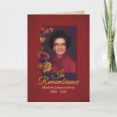 Elegant Herdenking Overlijden Fotoaankondiging (Voorkant)