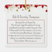 Elegant herdenkingsmonument Kerstmis Keramisch Ornament (Achterkant)