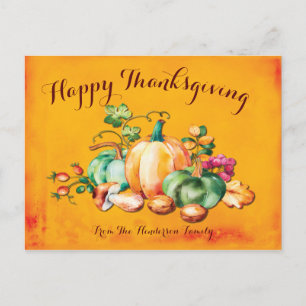 Elegant Herfst Autumn Harvest Thanksgiving Greetin Briefkaart