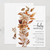 Elegant Herfst Baby shower Kaart (Voorkant / Achterkant)