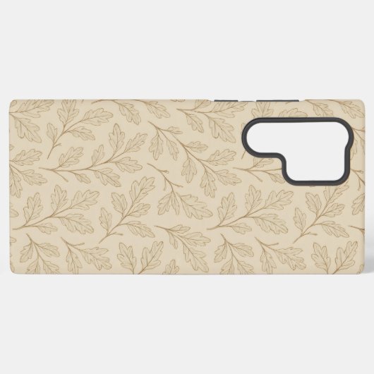 Elegant Herfst bladpatroon | Minimalistische herfs Samsung Galaxy Hoesje (Achterkant horizontaal)