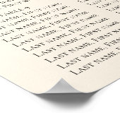 Elegant herfst bloemenbruiloft zitje Poster (Hoek)