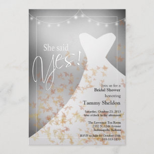 Elegant Herfst Bridal Shower Invitation Kaart