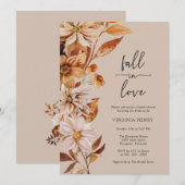 Elegant Herfst Bridal Shower Invitation Kaart (Voorkant / Achterkant)