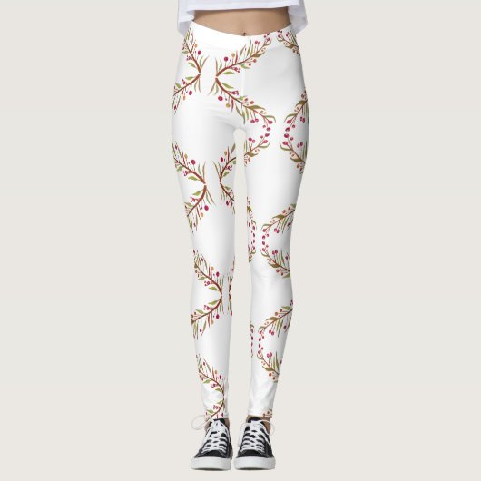 Elegant Herfst Design Aangepaste Leggings (Voorkant)