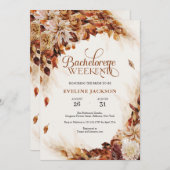 Elegant herfst en herfst koper florette Bacheloret Kaart (Voorkant / Achterkant)