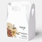 Elegant Herfst Floral Wedding Bedankdoosjes (Geopend)