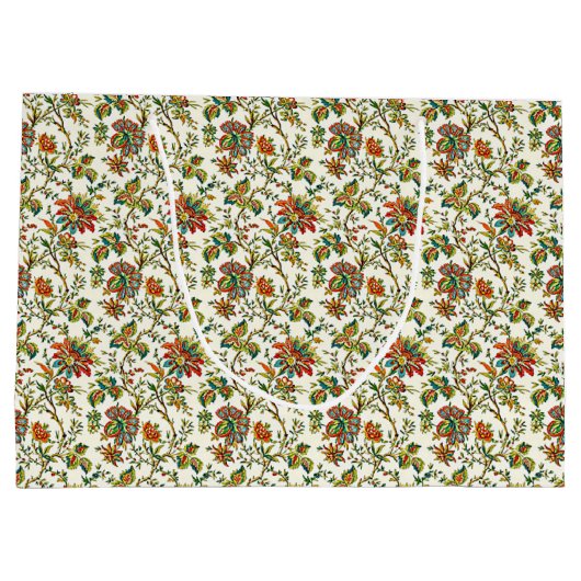 Elegant herfst floreel patroon groot cadeauzakje (Achterkant)