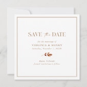 Elegant Herfst Foto Save The Date (Achterkant)