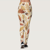Elegant Herfst patroon Leggings (Achterkant)