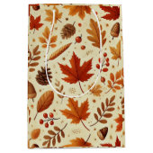 Elegant Herfst patroon Medium Cadeauzakje (Voorkant)