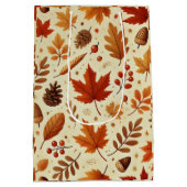 Elegant Herfst patroon Medium Cadeauzakje (Achterkant)