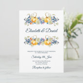 Elegant Herfst Pumpkin Wedding Kaart (Staand voorkant)