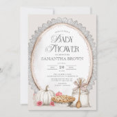 Elegant Herfst rustiek Baby shower Kaart (Voorkant)
