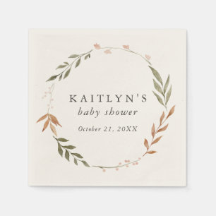 Elegant Herfst Wreator Baby shower Servet