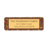 Elegant herfstblad etiket (Voorkant)