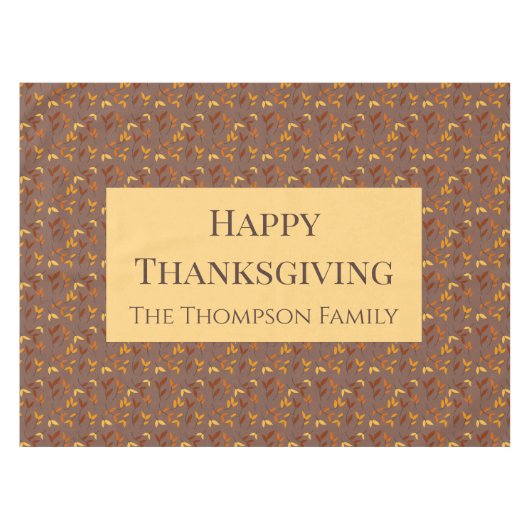 Elegant herfstblad tafelkleed (Voorkant (Horizontaal))