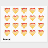 Elegant, herfstbruiloft hart sticker (Vel)