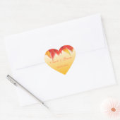 Elegant, herfstbruiloft hart sticker (Envelop)